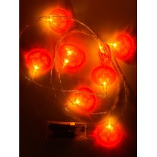 PİLLİ 2 METRE GÜNIŞIĞI IŞIK HALLOWEN CADILAR BAYRAMI KABAK ADAM  DEKOR LED IŞIK